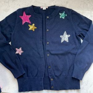 J. Crew Crew Cuts kids size 10 Sequin Star Cardigan
